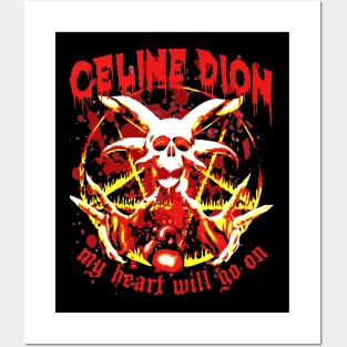 celine dion metal Posters and Art